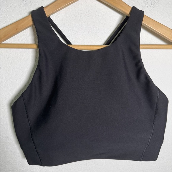 Athleta Other - Athleta | Longline Sports Bra Black High Neck Crop | Women Small